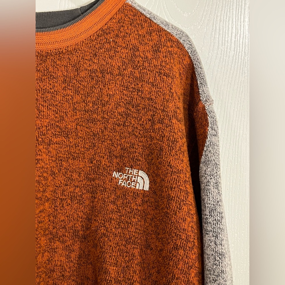 The North Face Men's Orange and Gray Sweater - Picture 2 of 10